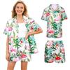 Raveparty Hawaii, camicia da donna da spiaggia e da donna, traspirante, costume estivo, camicia da spiaggia, a maniche corte, stile hawaiano, a maniche corte, casual, Stile E, S