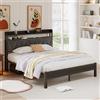 HAHRIR Struttura letto con struttura imbottita in legno e metallo, moderna struttura per letto con due livelli, facile da montare, ideale per camere da letto e ospiti (140 x 200 cm)