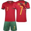 FTRGHNY Maglie da Calcio per Bambini Adulti 2025 Maglia Calcio Completo Magliette da Calcios Completi Maglietta Bambino Uomo Completino Kit Allenamento Calcios Tuta T Shirt Pantaloncini e Calzini Antiscivolo