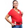 CuddleBug Fascia Porta Bebé Neonato e Bimbi fino a 16 Kg - Fascia Neonato per Trasporto a Mani Libere - Marsupio Bambino a Fascia - Ideale come Regalo Nascita e Baby Shower (Rosso/Red)