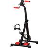 DecHome Pedaliera per Braccia e Gambe da Divano e Poltrona con Schermo LCD Altezza e Resistenza Regolabile in Acciaio 56x44-56x75-97cm Nera e Rossa 290A90