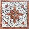 LBSIGN Rosone Per Pavimenti 66x66 In Mosaico Di Marmo Su Rete 66A1 Rosso