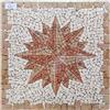 LBSIGN Rosone Per Pavimenti 66x66 In Mosaico Di Marmo Su Rete 66A17 Rosso