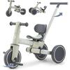 VITONIS 4 IN 1 Tricicli Bambini Triciclo con Maniglione di Spinta il Genitore per 1-4 Anni Ragazzi Ragazze Triciclo per Bambini Bicicletta Senza Pedali,Sedile e Pedale rimovibile