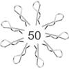 Drfeify 50 Pezzi Perni per Clip per Auto RC, Perni per Clip per Carrozzeria RC in Acciaio Inossidabile Tipo R per Telecomando 1/10 1/12 1/16