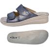 Generico Flex'is RE80 Ciabatte Sandali Scalzati Donna, Plantare Estraibile in Vera Pelle, Soletta Comfort 100% Made in Italy (Blue, Sistema Taglie Calzature EU, Adulto, Donna, Numero, Media, 37)