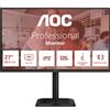 Aoc Monitor 27" ( IPS 1920x1080 FULL HD 120Hz ) PROFESSIONAL Black 27E4U