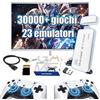 QISHENKOLA M15 Console di gioco retrò,oltre 30000 giochi classici,Retro Game Stick con 23 emulatori,TV Game Stick con uscita 4K HD,con 2 controller wireless a 2,4 GHz,console per videogiochi plug and play(64G)
