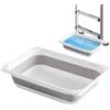 OPEIXSAYKOC Vaschetta lavapiedi piscina, Bacinella Pieghevole Pediluvio, Piscina Piscina Pediluvio Pieghevole, Pediluvio Piedi Pieghevole, Vaschetta piedi piscina, per Piscina, Vasca Idromassaggio, 30x20x10cm