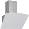 Silverline 3424.6.733.02 Cappa a parete da 60 cm, Colore Inox+Vetro Bianco, Capacità 533 m3, 3 velocità, controllo touch, rumorosità max 70 db(A), illuminazione a LED 2x3W