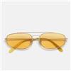 RetroSuperFuture Occhiali da Sole Tema 2.0 Mustard WAF Oro/Giallo Unisex