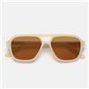 RetroSuperFuture Occhiali da Sole Maneval Cremoso T7H Beige/Marrone Unisex