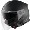 Bogotto H586 BT Solid Bluetooth Casco Jet, nero opaco, XS