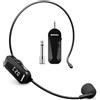 TONOR Microfono Wireless ad Archetto, UHF Microfoni Senza Fili con 20 Canali, Mic Ricaricabile con Trasmissione Wireless a 20m, per Amplificatore Vocale, Fitness, Insegnamento, Tour, Sistema PA