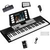TERENCE pianola 61 tasti doppio sistema audio HiFi e pannello multifunzione 51 LED interfaccia + modalità doppia tastiera doppia alimentazione adattatore batteria porte audio Pro