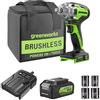 GreenWorks Avvitatore ad Impulsi, Brushless 400 Nm Avvitatori a Massa Battente da 24 V, Mandrino 1/2, con batteria da 4 Ah e caricatore
