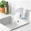 WEIGR Rubinetto con sensore - Rubinetto automatico a infrarossi in acciaio inox, miscelatore senza contatto con regolazione della temperatura da 0 a 80 °C per lavabo da bagno e cucina (argento)