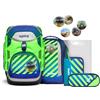 ergobag pack set zaino scolastico ergonomico, zainetto scuola flessibile 6 pezzi prima elementare