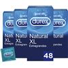 Durex - Preservativi originali Natural Plus, taglia XL, 48 preservativi più grandi