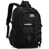 Amythe Grande Zaino Adolescente Ragazzo Scuola Superiore | Grande Zaino Superiori Impermeabile 15.6 Pollici Portatile Casual 29L Nero