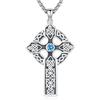 Eusense Croce Celtica Ciondolo Uomo Argento 925 Collana Celtica Collana Croce Religioso Girocollo Gioielli Irlandesi per Uomini Donne