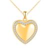 VIKILEE Cuore Portafoto Medaglione Collana Argento 925 Donna Ragazze Collana di Foto Personalizzata con Scintillante Zirconi Ciondolo Portafoto Collane Amore Regali per Fidanzata Moglie Figlia Oro