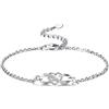 LYL.Adorer Bracciale Donna Argento 925, Bracciali Infinito Cuore, Regalo Natale Compleanno Festa Della Mamma,Gioielli per Ragazza