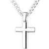 STERLL Collana Da Uomo In Argento Con Pendente A Croce In Argento 925