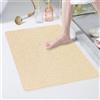 HAOLESHITE Tappetino da doccia antiscivolo, 60 x 80 cm, morbido tappetino da bagno di sicurezza con fori di scarico, in PVC Luffa massaggiante, per ambienti bagnati, ad asciugatura rapida (beige)