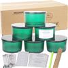 MILIVIXAY Confezione da 6 barattolo per candela da 680,4 g, con coperchi in metallo e kit per la creazione di candele