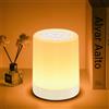 Auxmir Lampada da Comodino LED Touch, Luce Notturna senza Fili, Colori RGB, 5 Modalità, 5 Livelli di Luminosità, 3000mAh Ricaricabile USB, Lampada LED con Timer per Cameretta, Camera da letto