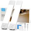 LROLTEF Luce LED Sottopensile Cucina 20CM 1100mAh 4000K Luci con Sensore di Spostamento Sensore di Movimento Armadio Lampada Dimmerabile per Cucina Scale Soggiorno Camere da Letto 2P