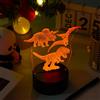 Fanimyholy 3D Lampade Dinosaur, Contiene T-Rex, Triceratops, Pterodactyl | Luce Notturna Bambini Dinosauro, 16 Colori , USB e Alimentazione a Batteria, Telecomando e Interruttore, Regalo per Bambini