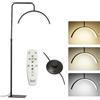 duowelly 48w Lampada Mezza Luna Estetica con Comando a Pedale,Lampada Extension Ciglia Professionale,Lampada Lashmaker,Luce Led Centro Estetico,Lampada Da Terra Nera Estetista per Unghie,Tattoo