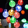 AUAUY Catena Luminosa Esterno, 7M 50 LED Impermeabile Luci per Solari a Corda, 8 Modalità Stringa Natalizie Decorazione, per Matrimonio Compleanno Festa Fecorazione Interna ed Esterna (Colorate)