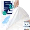 ZenPur Coprimaterasso, prodotto nell'UE, certificato Oeko-TEX Standard 100, in cotone, impermeabile e durevole, protezione e comfort in uno (180 x 200 cm, 2 pacchi - Bianco)
