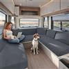 KYJSW Federe per Cuscino per Camper, Copricuscino per Sedili di Roulotte, Fodere per Cuscini per RV Auto, Coprisedile per Caravan in Jacquard (Grey,W 100-125 cm, D 50-70 cm)