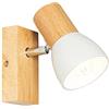 Qazqa thorin - Faretto da soffitto/parete Rustico - 1 luce - L 8 cm - Legno - Rustico - Soggiorno I Camera da letto I Sala da Pranzo I Cucina