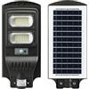 YASTA Lampione Solare Led Da Esterno100 Watt Per Giardino Luce Fredda Crepuscolare e Sensore di Movimento Con Telecomando Faro Led Stradale Con Pannello Solare