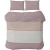 HOME ZEN HOUSEHOLD LINEN set completo lenzuola sopra lenzuolo sotto angoli e federe in tessuto di flanella anti reumatismi di poliestere e cotone (singolo, intreccio rosa)