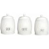 cosedacasa Tris barattoli Bianco Decoro Cuore contenitori Porta Sale Zucchero caffè spezie per casa Cucina in Ceramica Moderno