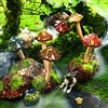 Patelai 8 pezzi in ceramica fungo figura giardino ceramica fungo statua giardino vaso decorazione prato ornamenti per esterni