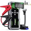 VoltSurge Avviatore Emergenza per Auto con Compressore 160PSI, 7000A Booster Avviamento Auto/Moto (Fino a Tutti i Benzina e 10L Diesel), 12V Starter Batteria con Torcia
