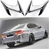 GKKBUFF Shark - Set di 2 guarnizioni di ventilazione universali per cofano auto, in fibra di carbonio lucida (placcatura)