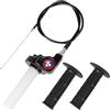 EXLECO Manopola dell'Acceleratore con Cavo 1.2M & Impugnatura Manopole Acceleratore Manubrio dell'Acceleratore a Torsione in Alluminio Comando Gas Rapido Moto 7/8 Pollici per 50-200 CC ATV Quad Pit Dirt Bike