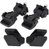 Qiilu Ganci Cofano Adatto per tj Ganci Cofano Adatto per tj Chiusure con Chiusura a Cappuccio, 2 Set di Chiusure e staffe di Sicurezza con Chiusura a Cappuccio per Auto TJ 97-06
