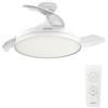 Taurus - Ventilatore da Soffitto con Luce Fresko Hide&Go | 3 Pale | Ultra silenzioso | Timer 8h | 6 Velocità | Telecomando | Programmazione | Motore DC | Bianco