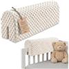 Totsy Baby Paracolpi lettino neonato antisoffoco 90 cm - Protezione schiuma per lettino fasciatoio e culla per i bordi del letto o della culla per bambini da 1 a 3 anni Beige chiaro