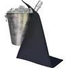 BottleCloths - Collezione Originale, Chiffon per Bottiglia per Secchielli del Ghiaccio, Cotone, 42 cm, Foro Angolare, Cerchio Cucito (Nero, Confezione da 1)