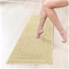 Decomira Tappeto Bagno Antiscivolo | Tappetino bagno super assorbente, lavabile in lavatrice | Per il bagno, la doccia, la vasca da bagno o come tappetino WC | Beige - 50x150 cm